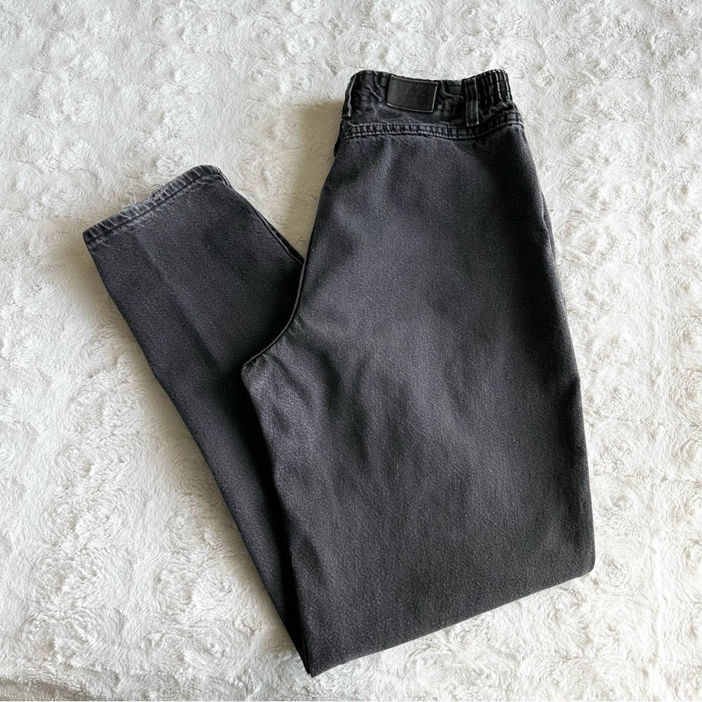 Vintage Lee Jeans Womens 14 Long (31x32) Black Bare Back Faded V Yoke Western